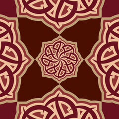 Arabesque Wooden Seamless Pattern Tile