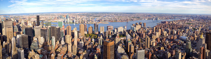 New York City Manhattan skyline panorama aerial view