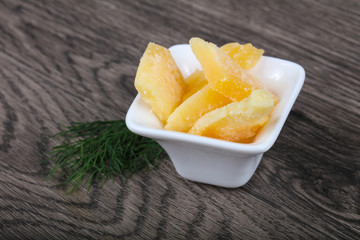 Crunchy parmesan cheese