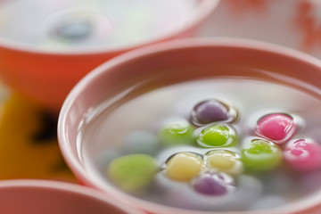 Closeup of sweetmeat ,Spring Festival Couplets and Chinese New Y