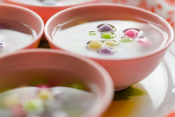 Closeup of sweetmeat ,Spring Festival Couplets and Chinese New Y
