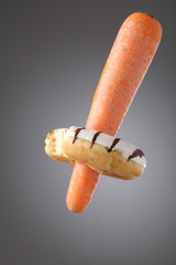 Carrot inside donuts
