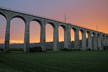 eisenbahnbrücke, schweiz, gümmenen 