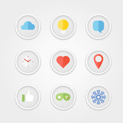 Different color icons collection