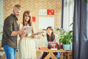 Group of Architects working in modern start up office