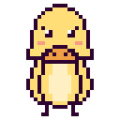 illustration design pixel art duck