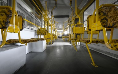 Inside of tram