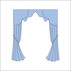 curtains. interior textiles. interior decoration textiles sketch