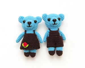 couple teddy bears , love concept