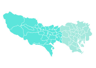  東京都のエリアマップ