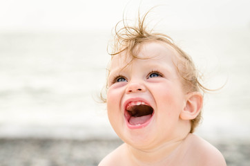 Beautiful smiling cute baby