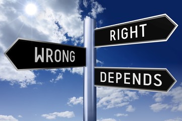 Signpost with three arrows - choice concept