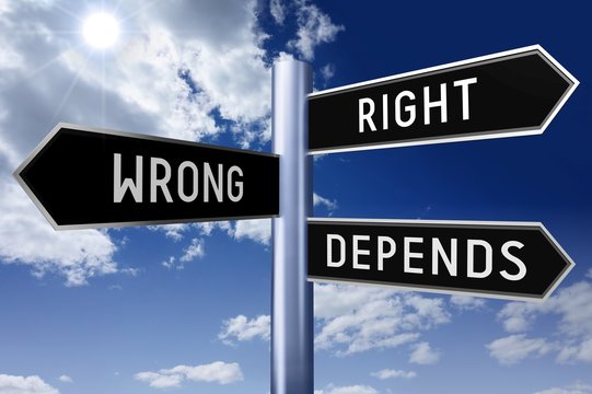 Signpost with three arrows - choice concept