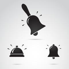 Bell icon isolated on white background. Vector art.