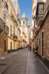 Naklejka na ściany i meble Street of Cadiz, Spain