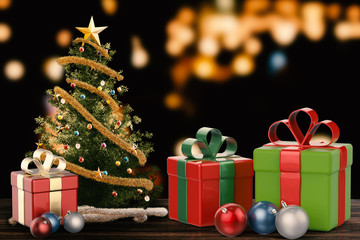 christmas gift and christmas ornament