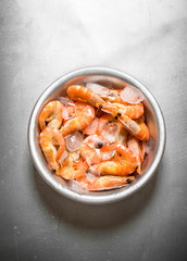 Jumbo shrimp with ice.