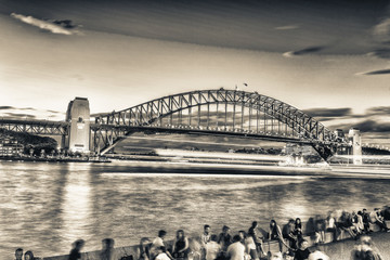 SYDNEY - NOVEMBER 6, 2015: Skyline of Sydney Harbour. Sydney att