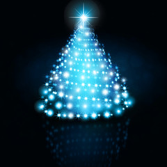 Christmas blue tree
