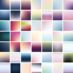 Collection of 49 colorful abstract vector gradient backgrounds
