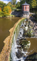 Fototapeta na wymiar Vanhankaupunginkoski - waterfall on Vantaanjoki River in Old Tow