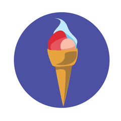 Ice Cream Colorful Dessert Flat Design