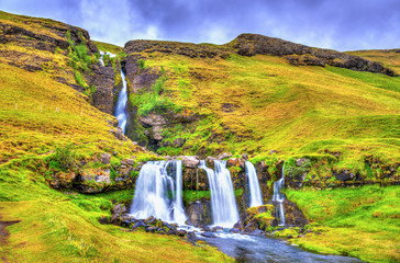 Fototapeta premium Gluggafoss or Merkjarfoss, a waterfall in southern Iceland