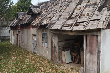 Fototapeta na wymiar Abandoned cottage, Romania,Transylvania, Brasov
