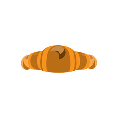 Croissant isolated on a white background. French croissant icon in flat design