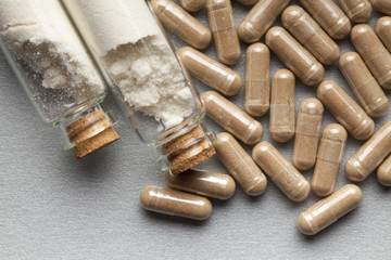 Medicine capsules and glass containers