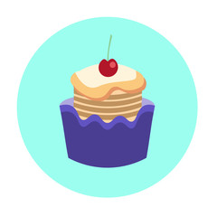 Colorful Cake Sweet Dessert Food Icon