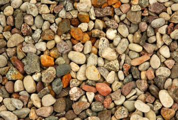 Colorful, small gravel stone