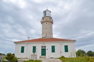 Ancient lighthouse Struga on Lastovo island. Croatia.