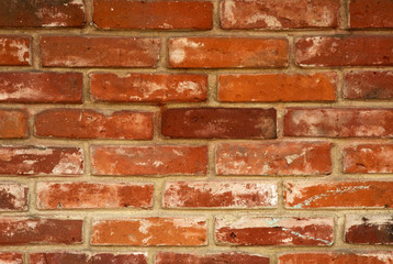 Wall made of red bricks