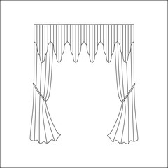 curtains. interior textiles. interior decoration textiles sketch