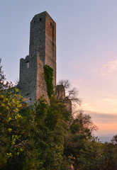 Poggio Catino (Italy) - A little medieval town in province of Rieti, with ancient tower in stone