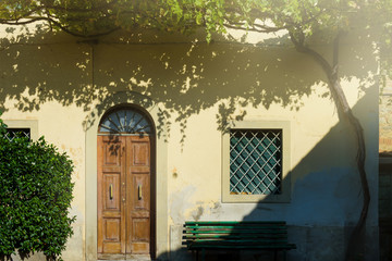 Beautiful door Tuscan town of Cortona, Italy.