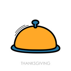 Food tray icon. Harvest. Thanksgiving vector