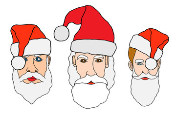 Set of santa claus