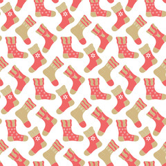Seamless pattern with socks.