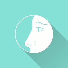 Nose - vector icon.