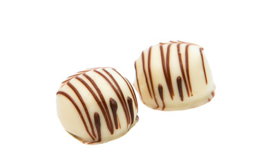 Belgian chocolate candies isolated