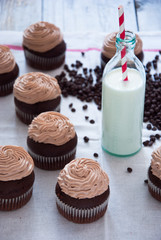 Chocolate cupcakes with Chocolate frosting