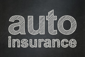 Fototapeta na wymiar Insurance concept: Auto Insurance on chalkboard background