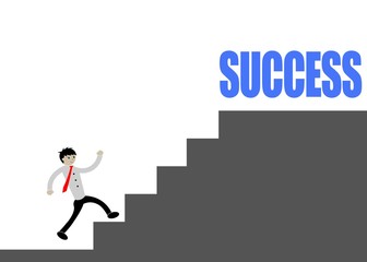 Fototapeta premium Step To Success Illustration