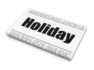 Holiday concept: newspaper headline Holiday