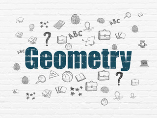 Studying concept: Geometry on wall background