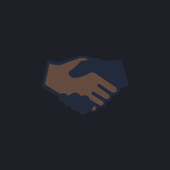 Fototapeta premium handshake computer symbol