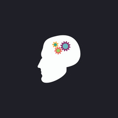 Head gears computer symbol