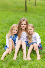 Fototapeta premium Beautiful girlfriend resting on the nature